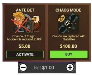 Bonuses activate, buy